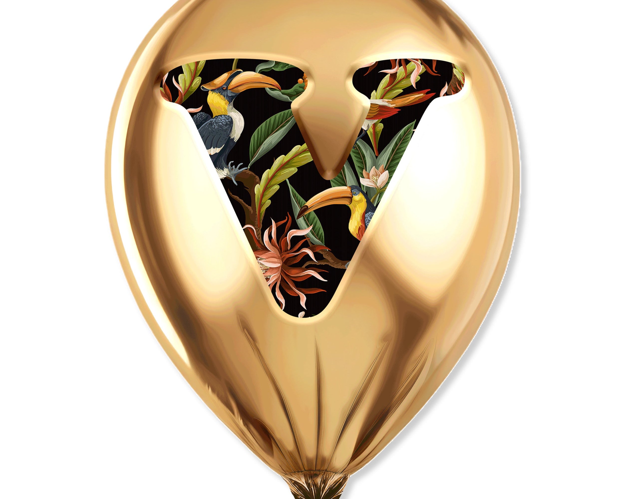 Gold Monogram Balloon