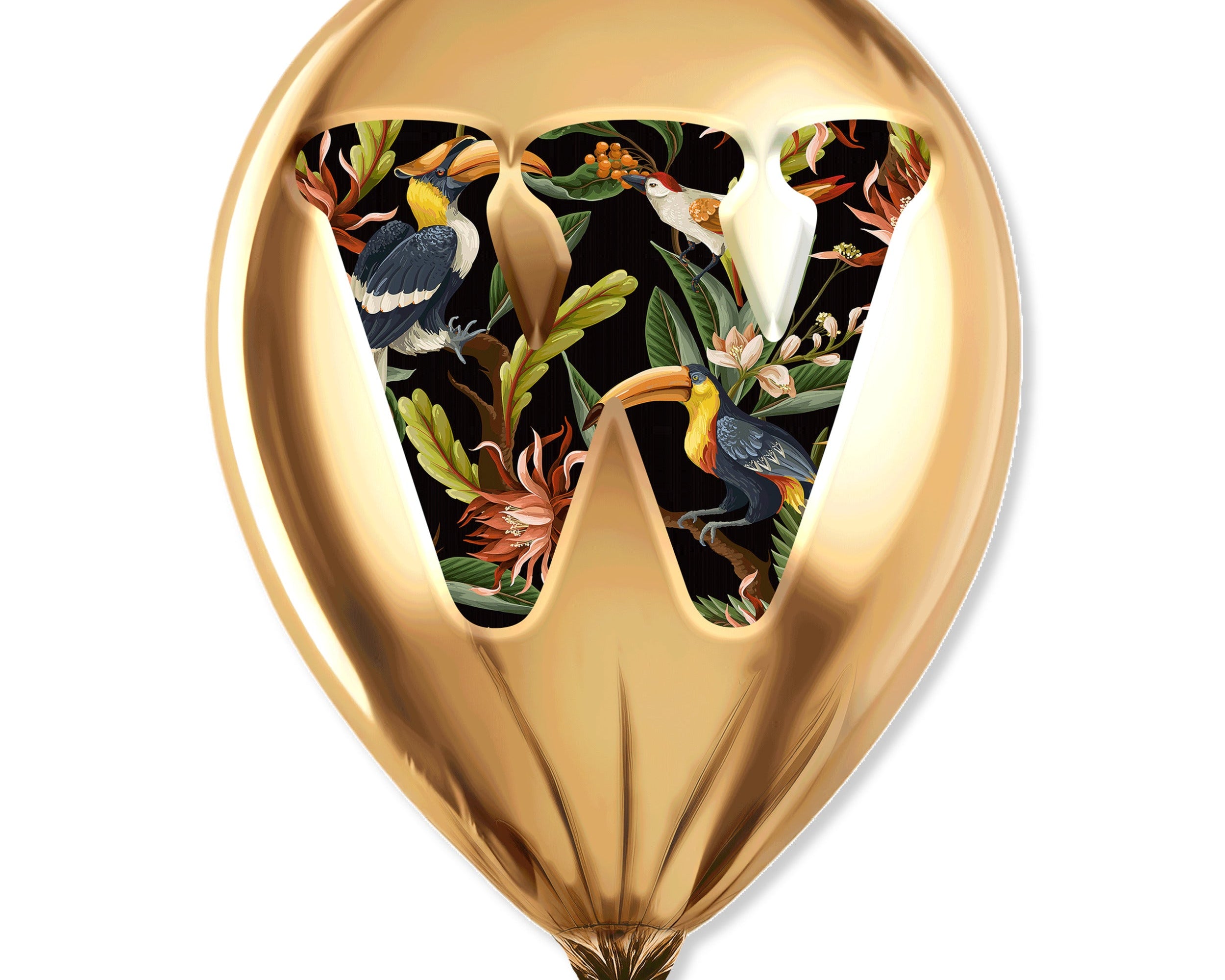 Gold Monogram Balloon