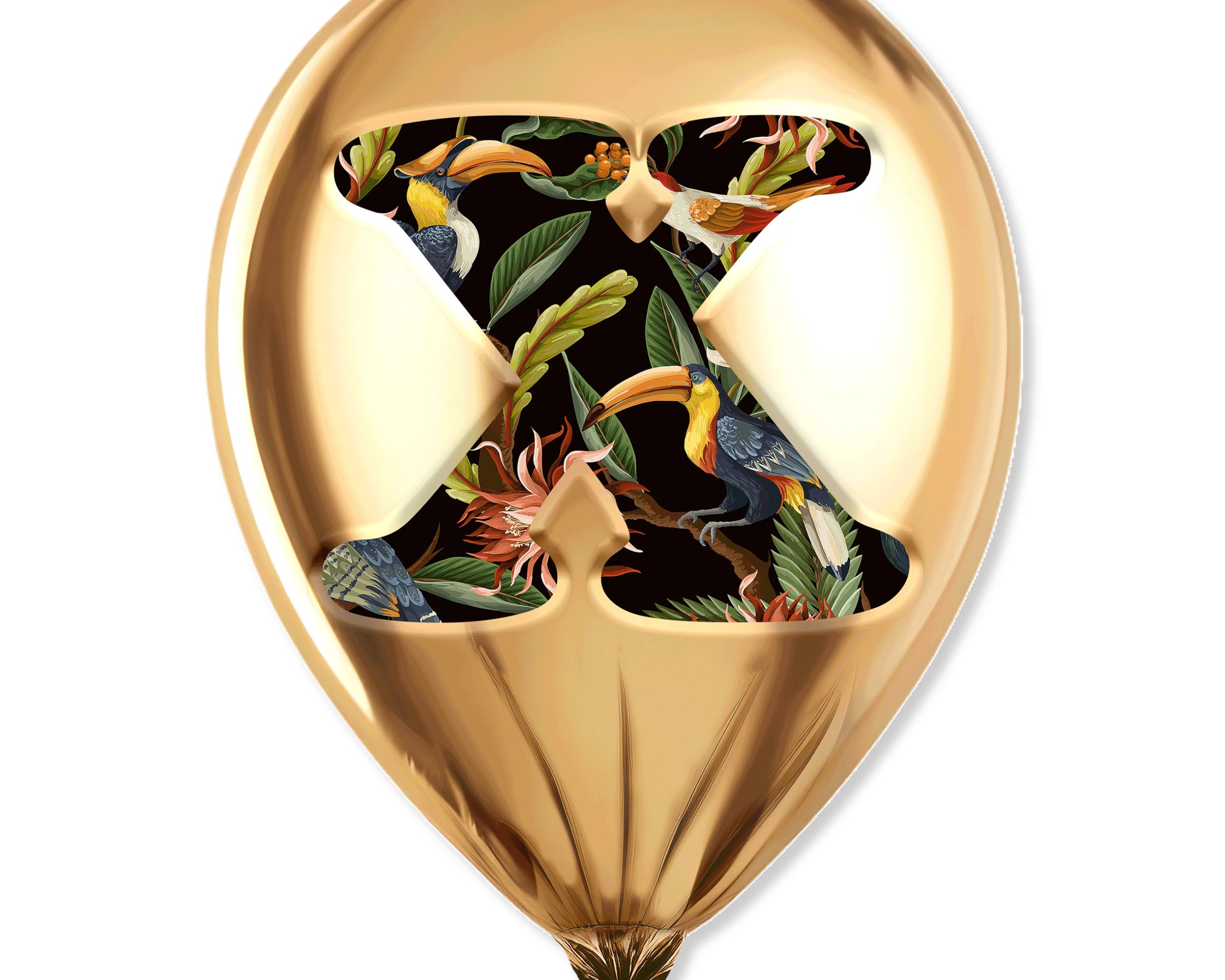Gold Monogram Balloon