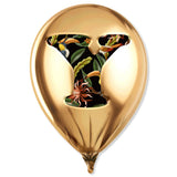 Gold Monogram Balloon