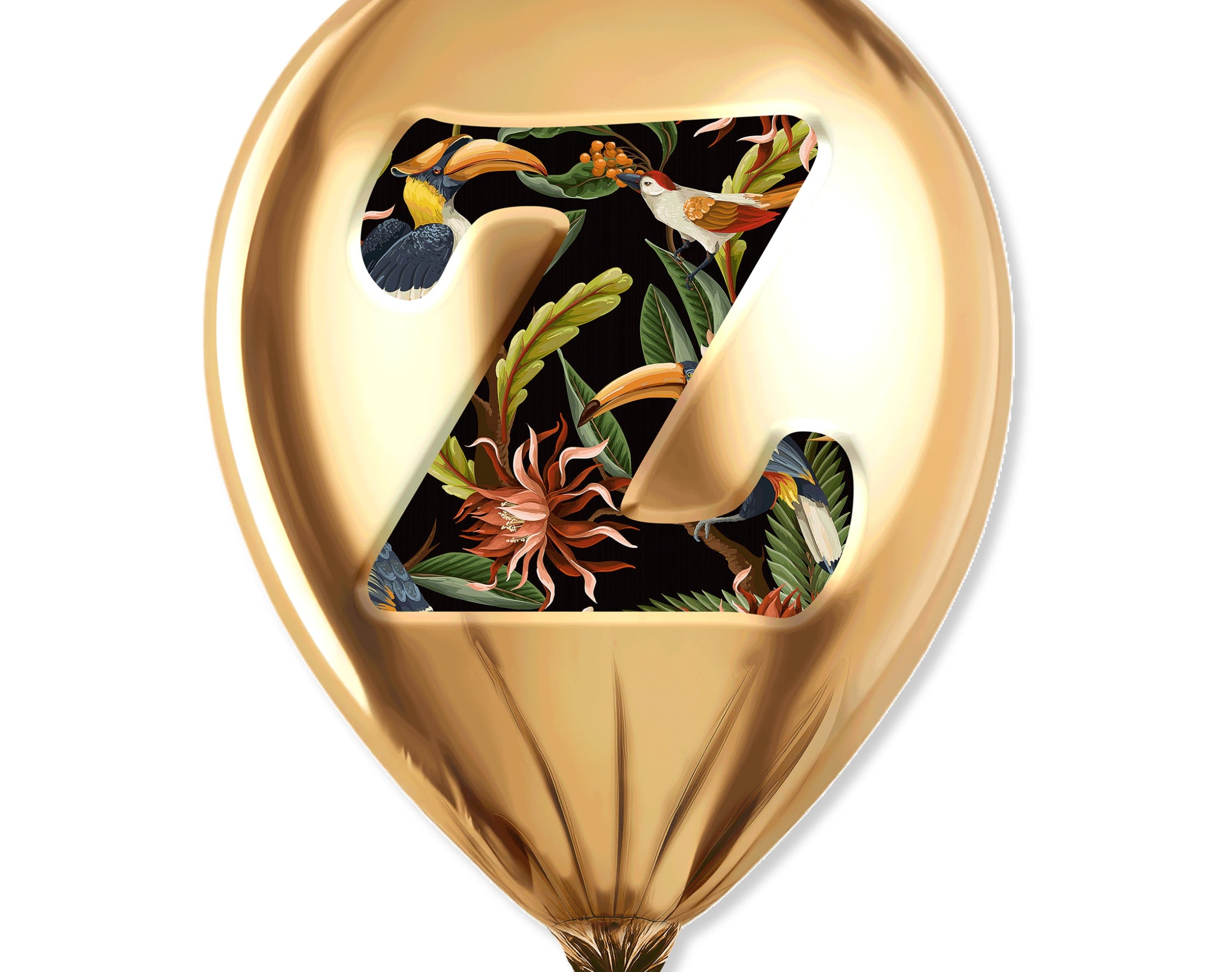 Gold Monogram Balloon