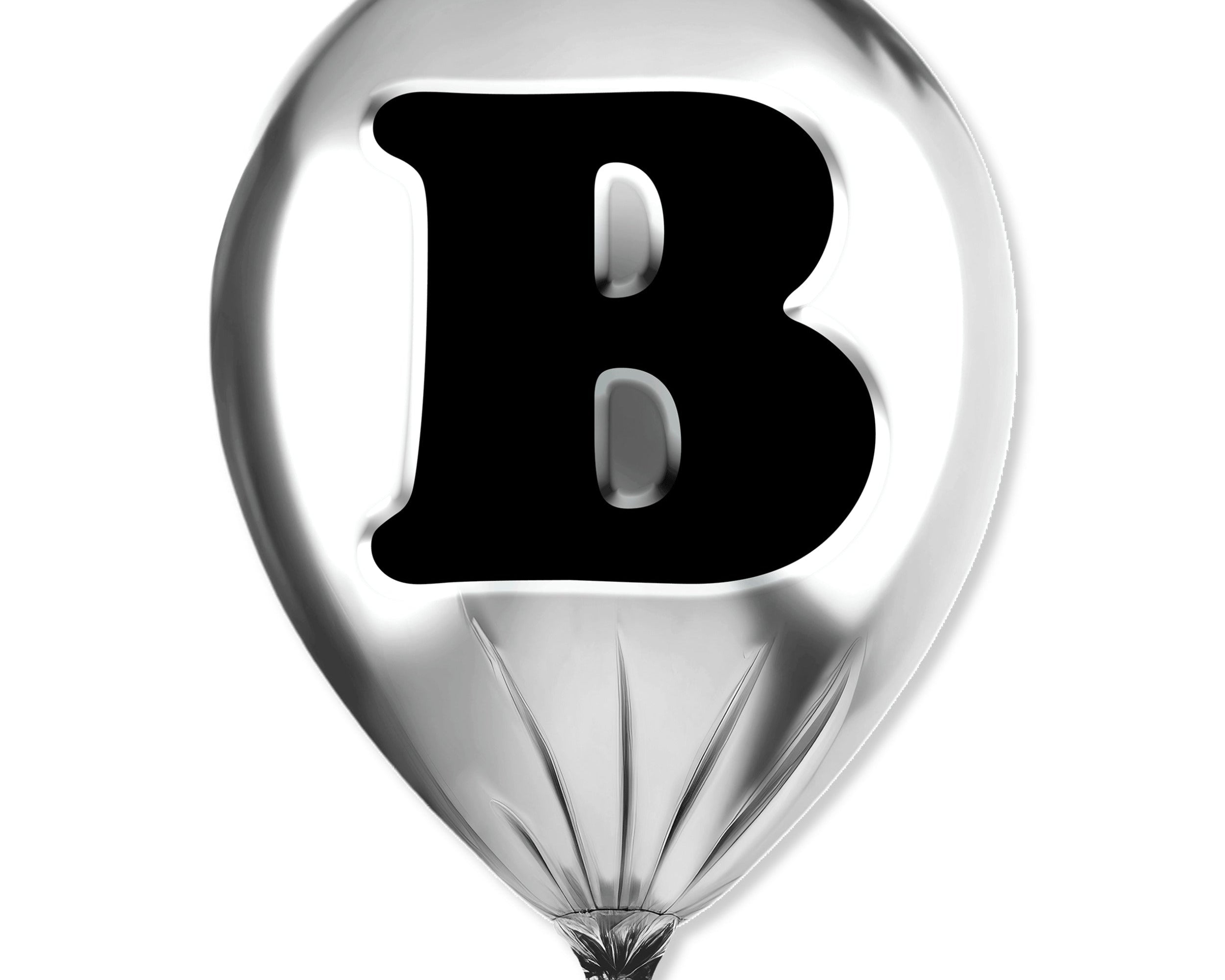 Silver Monogram Balloon