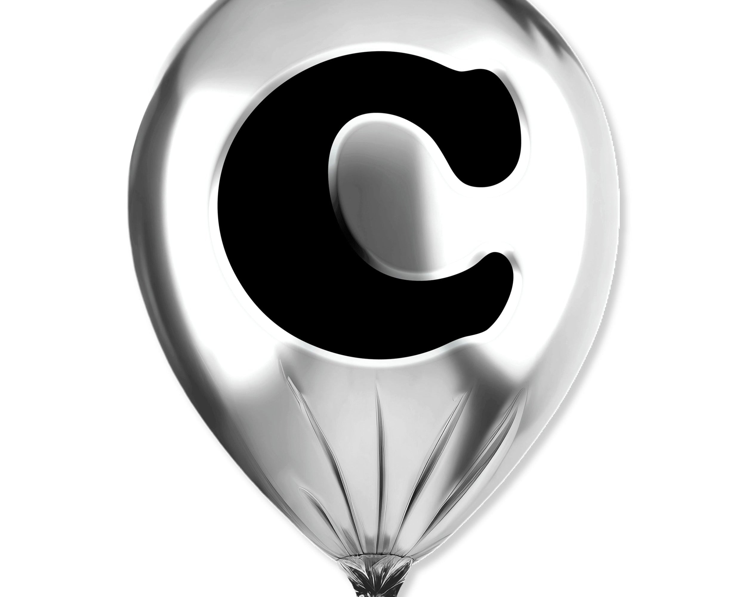 Silver Monogram Balloon