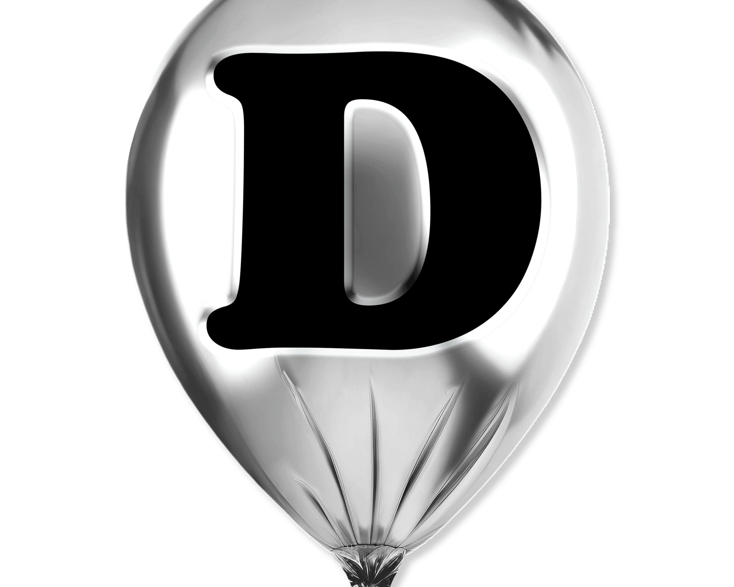 Silver Monogram Balloon