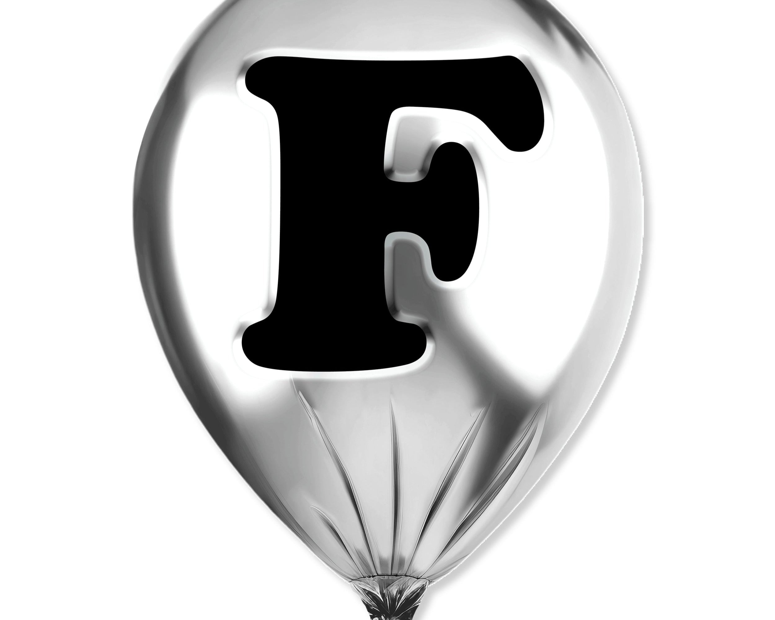 Silver Monogram Balloon