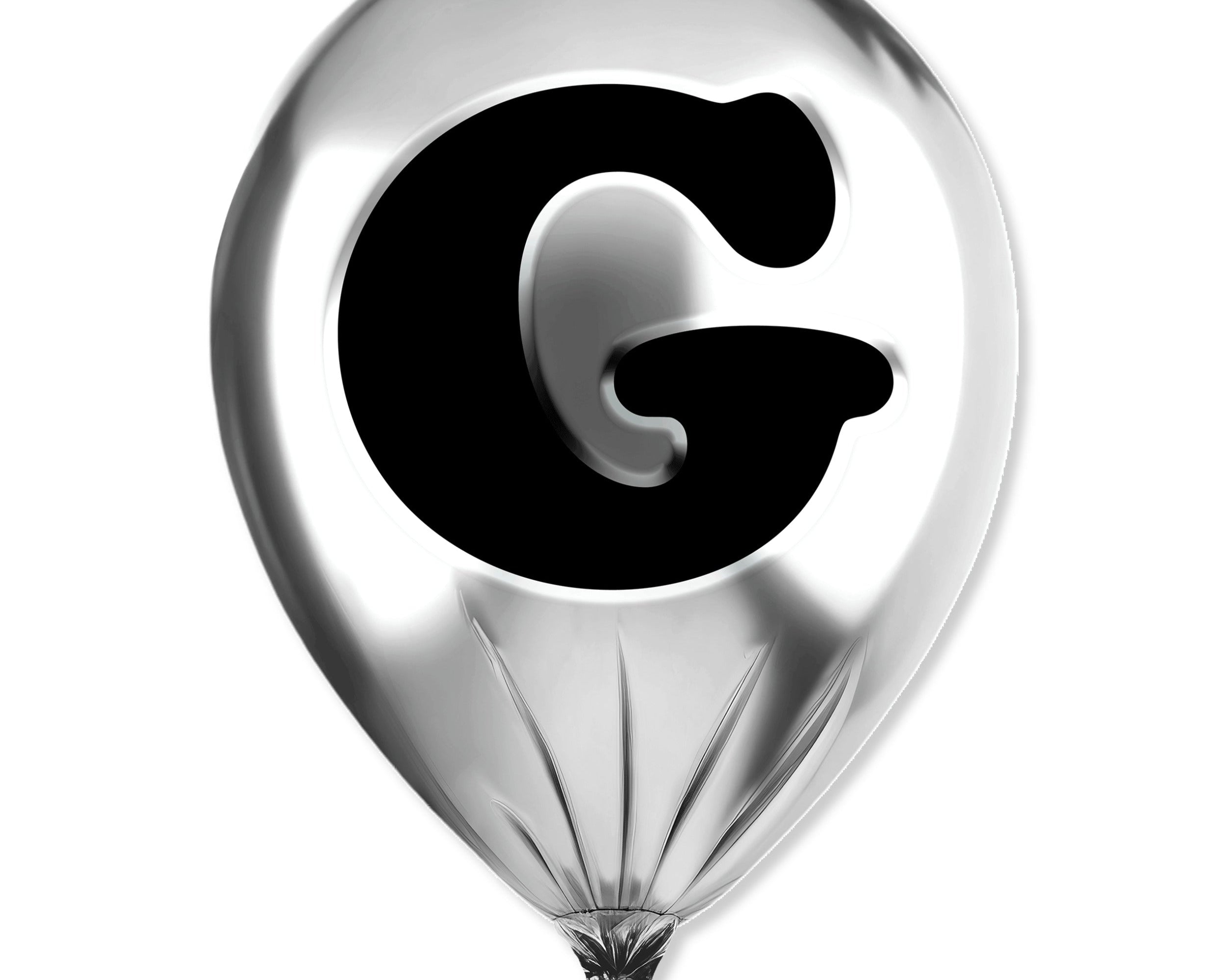 Silver Monogram Balloon