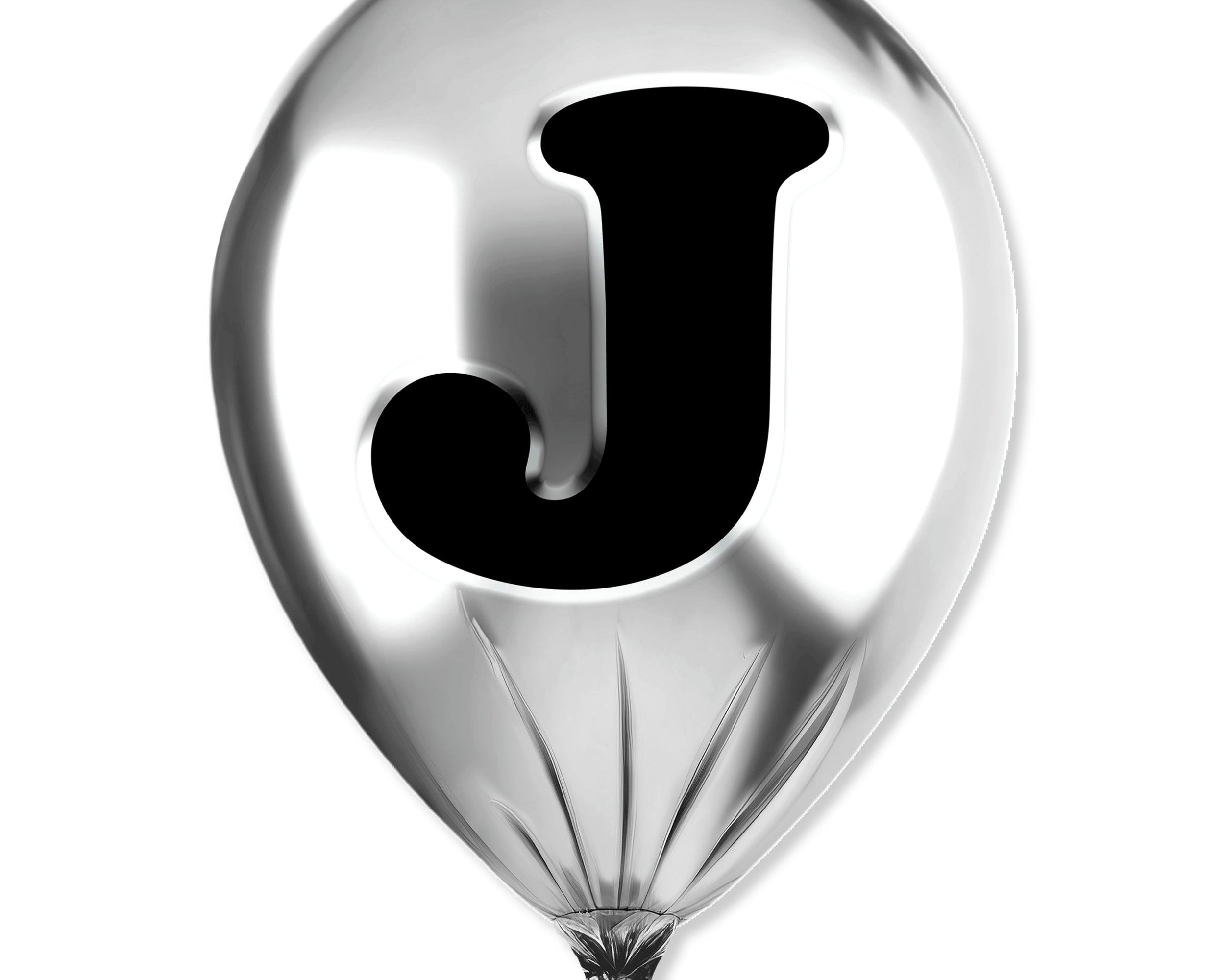Silver Monogram Balloon