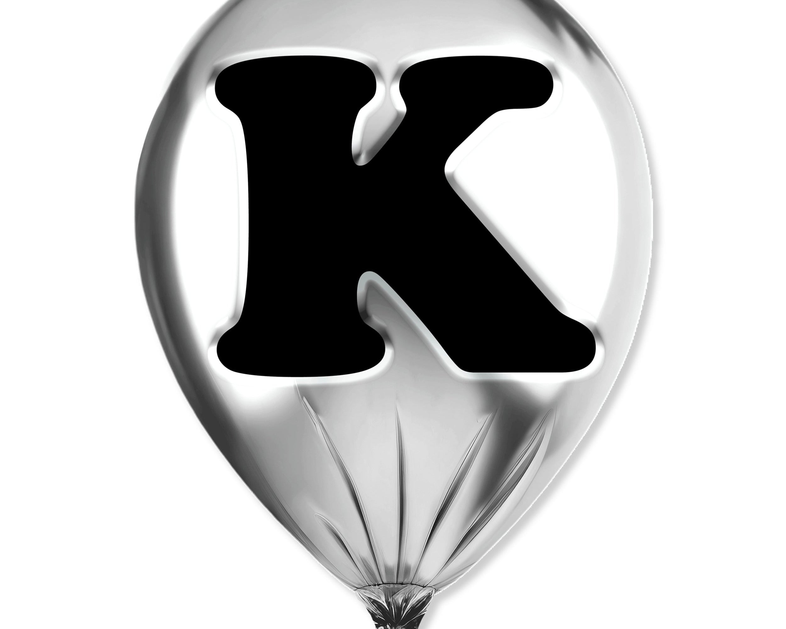 Silver Monogram Balloon