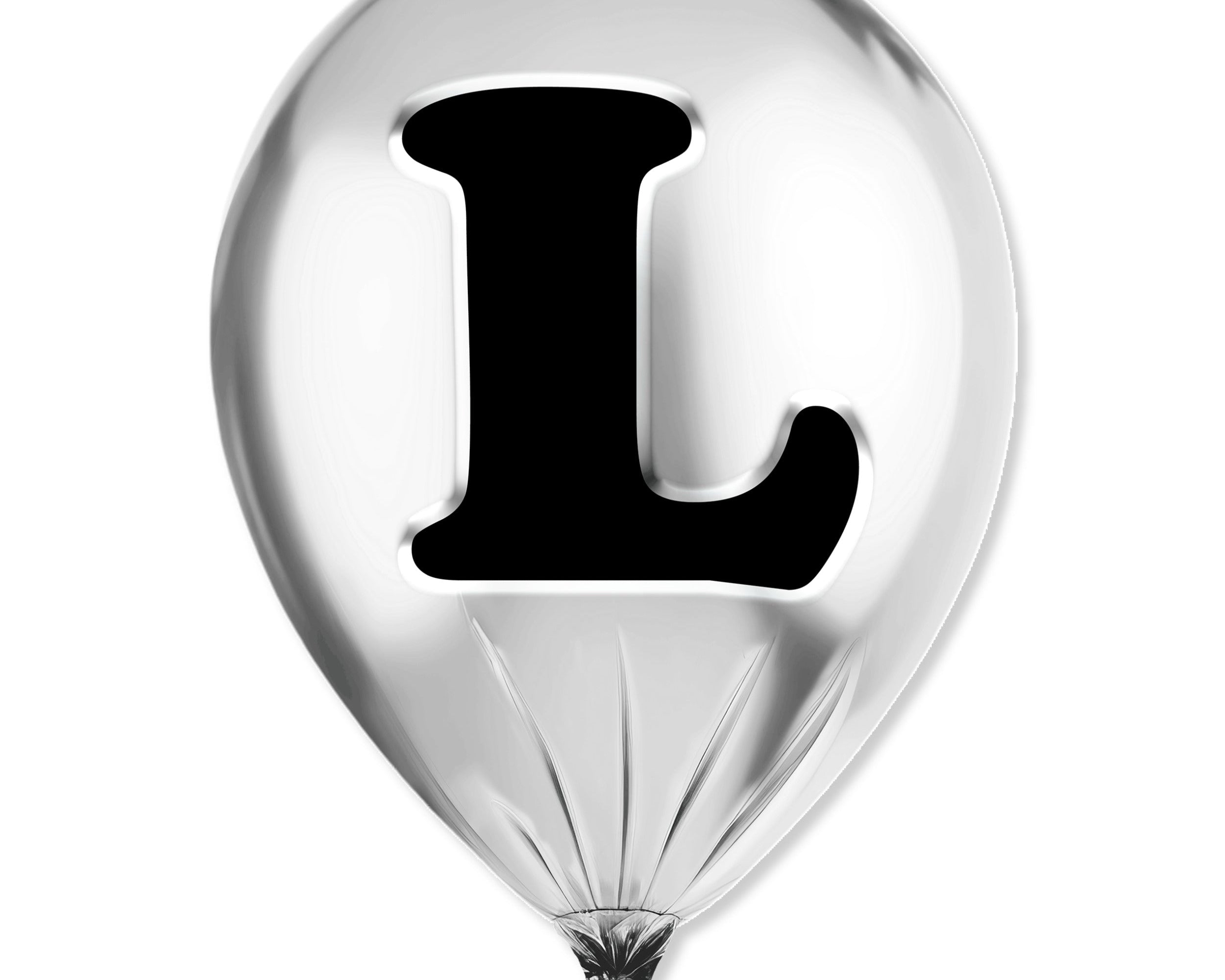 Silver Monogram Balloon