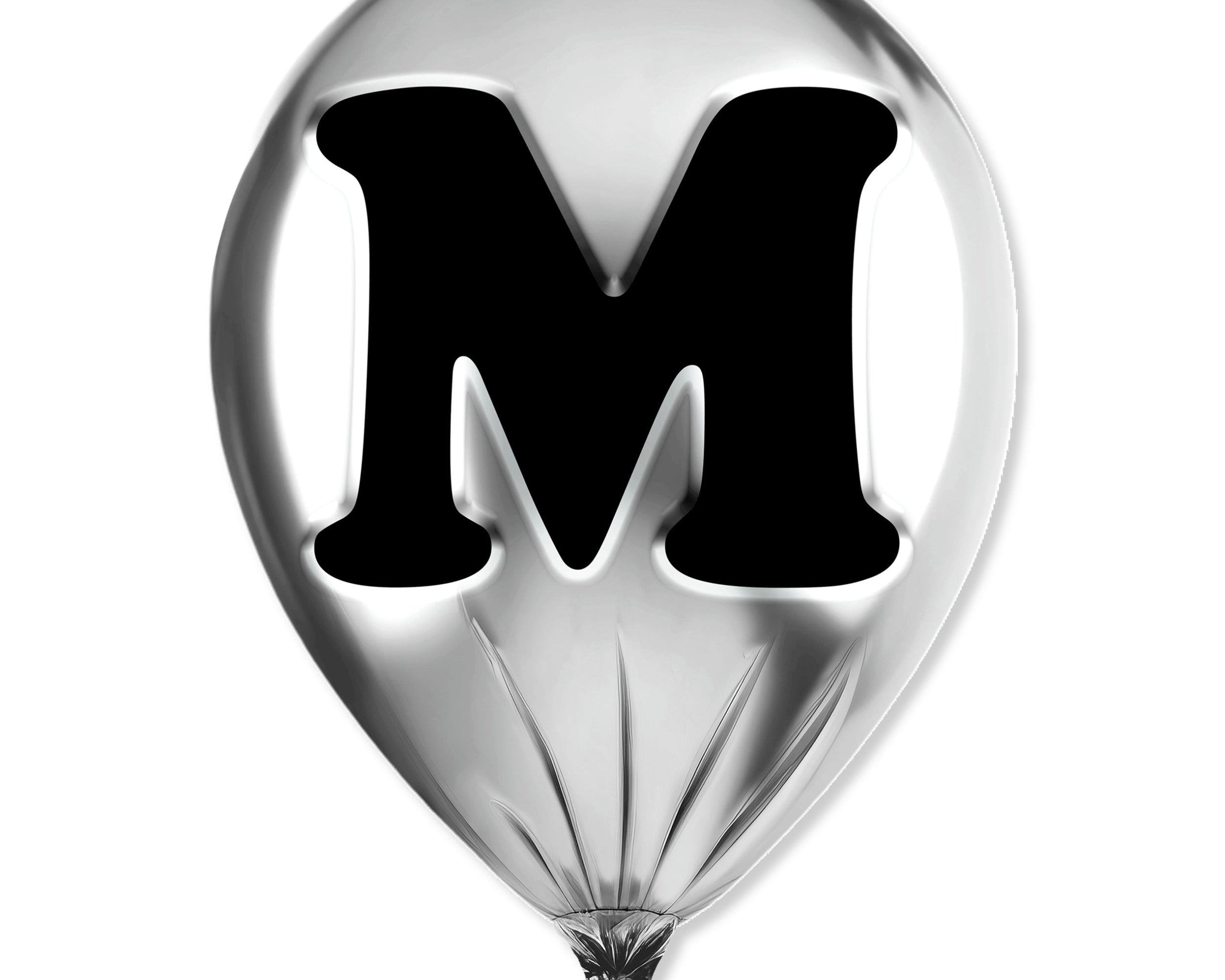 Silver Monogram Balloon