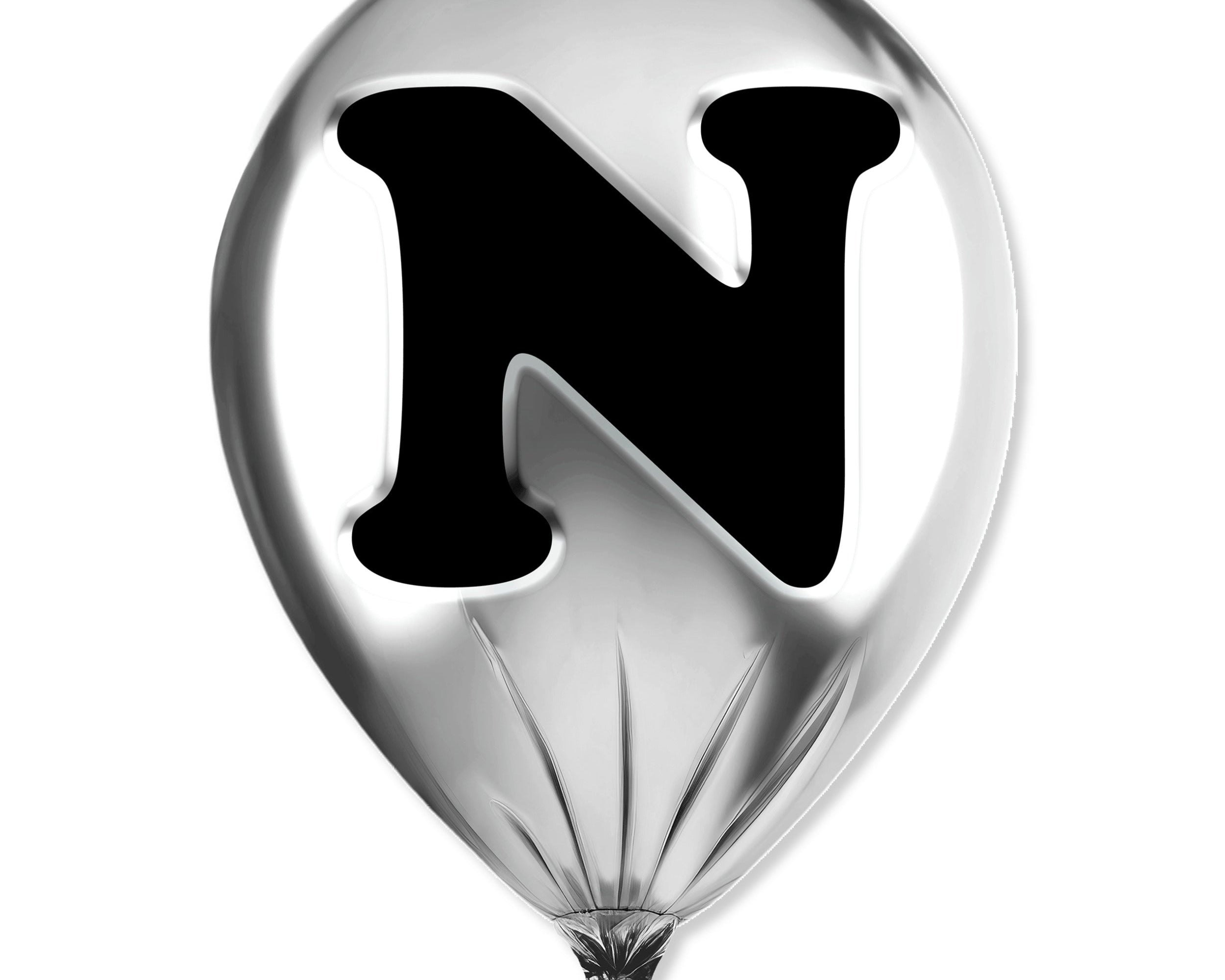 Silver Monogram Balloon