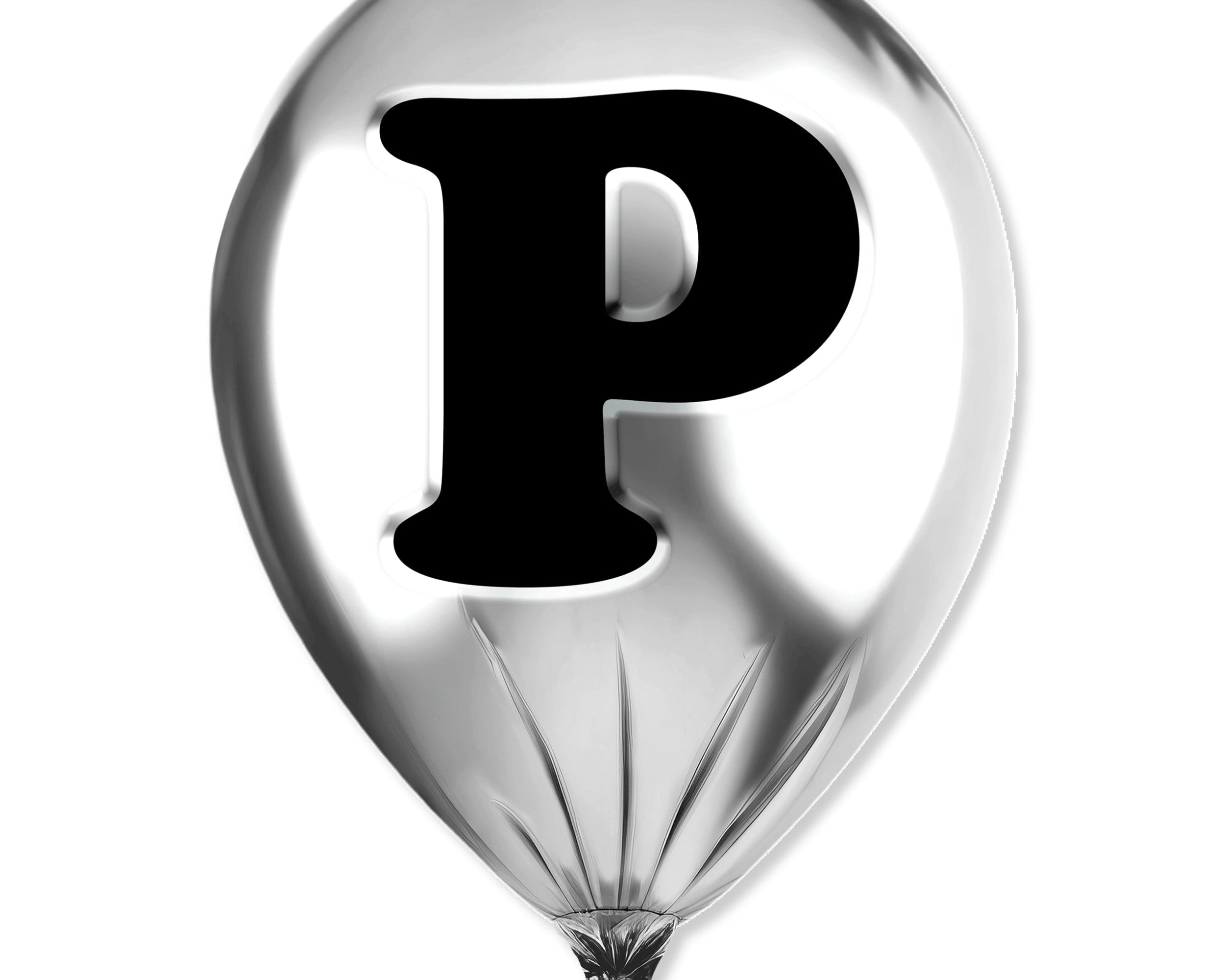 Silver Monogram Balloon