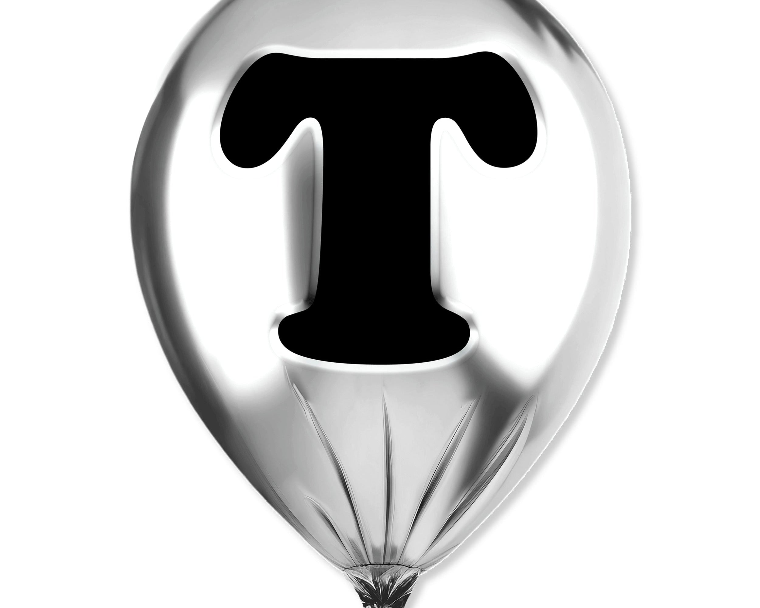 Silver Monogram Balloon