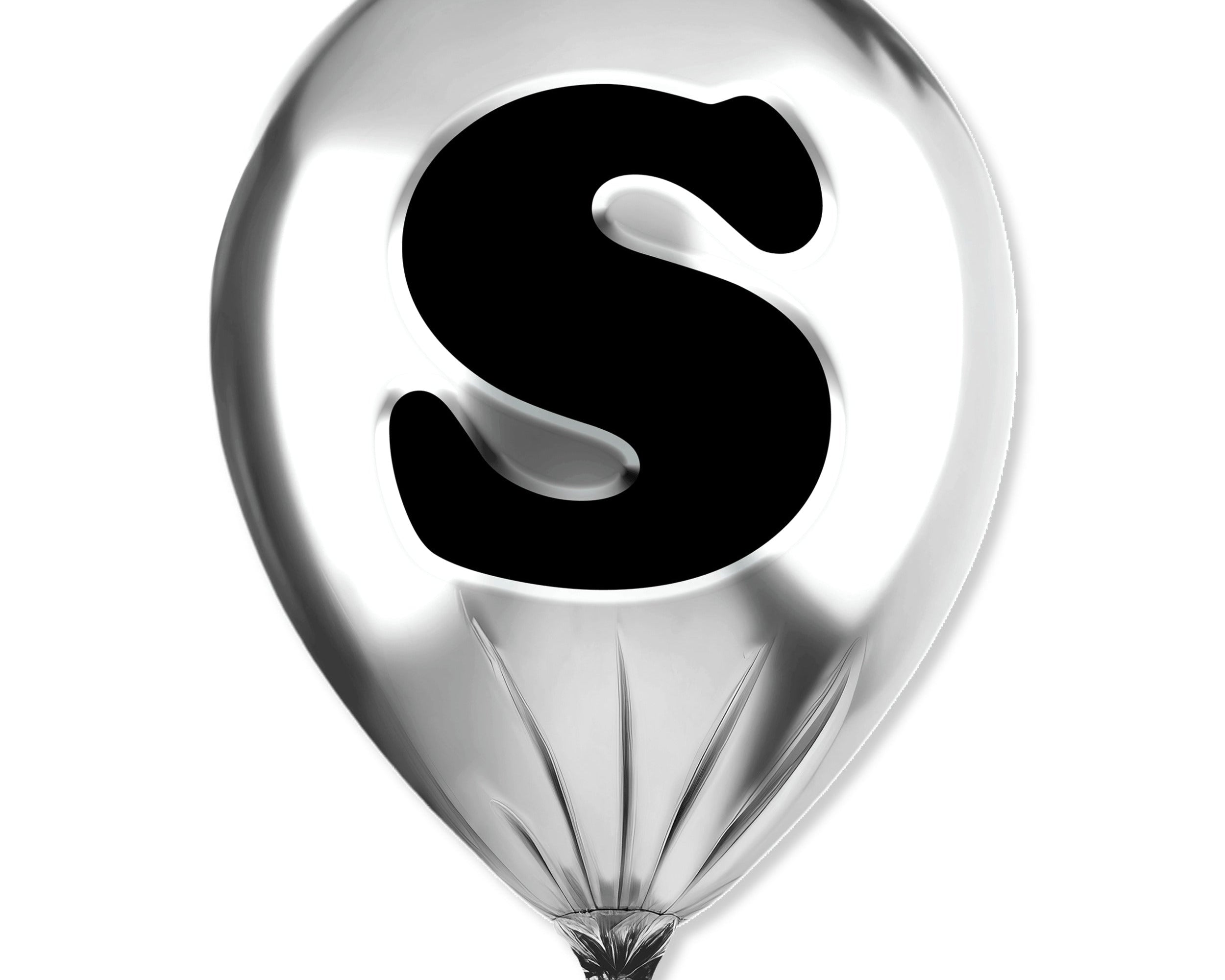 Silver Monogram Balloon