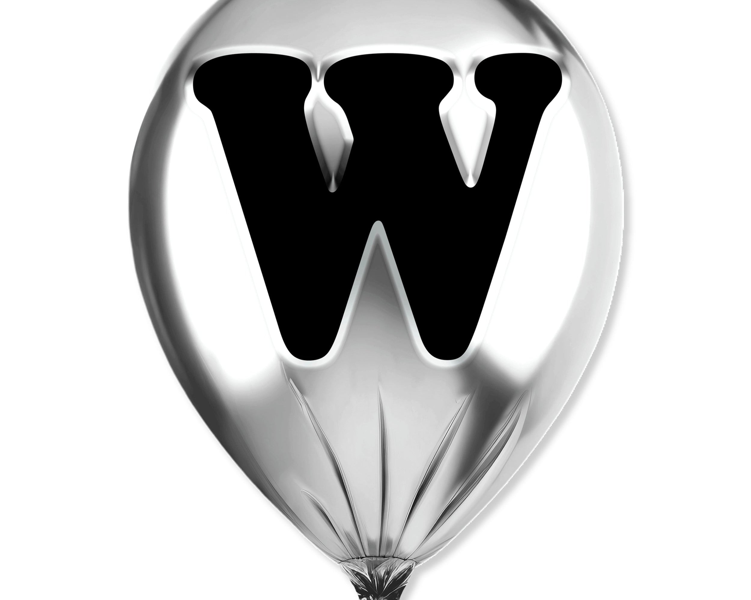 Silver Monogram Balloon