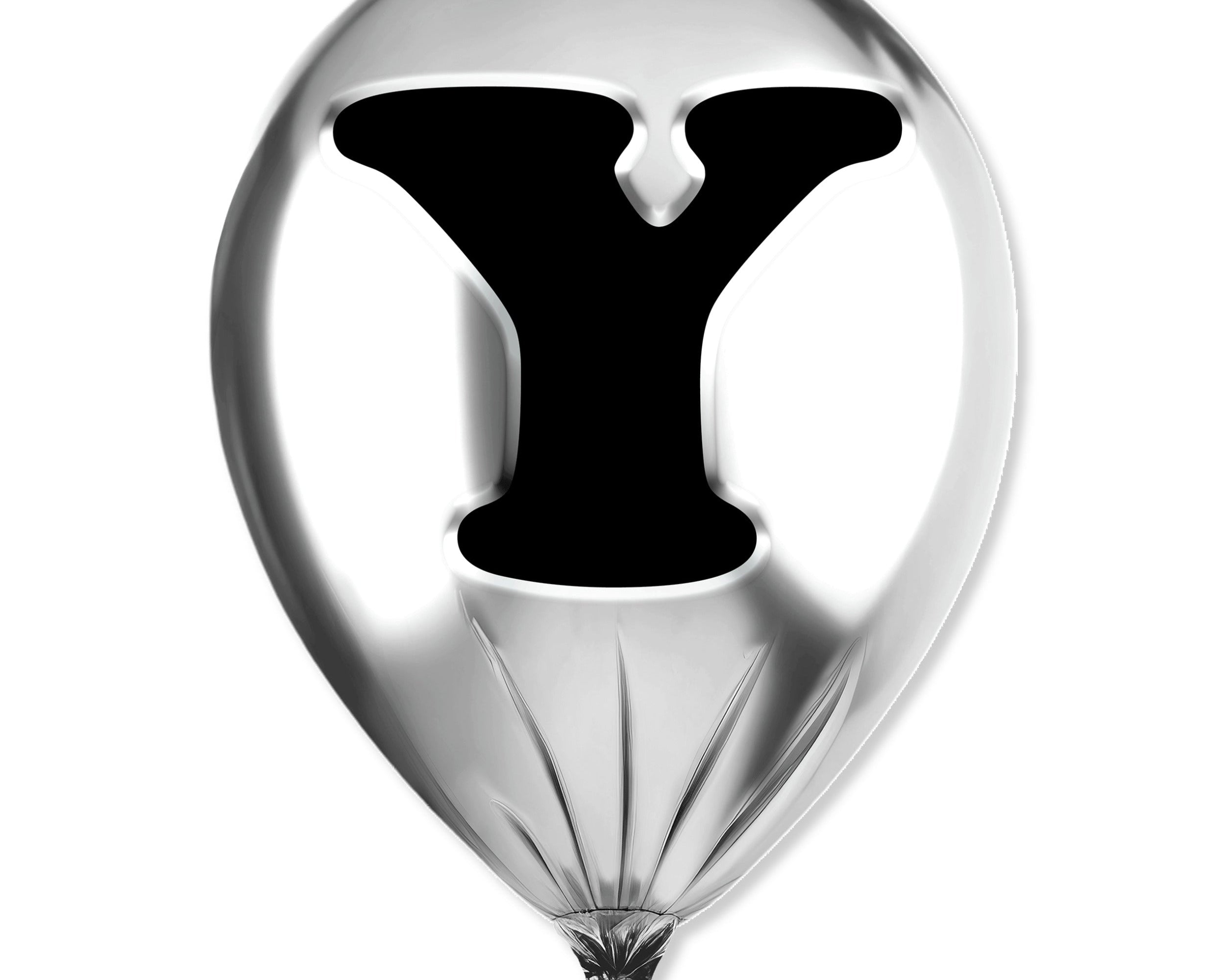 Silver Monogram Balloon
