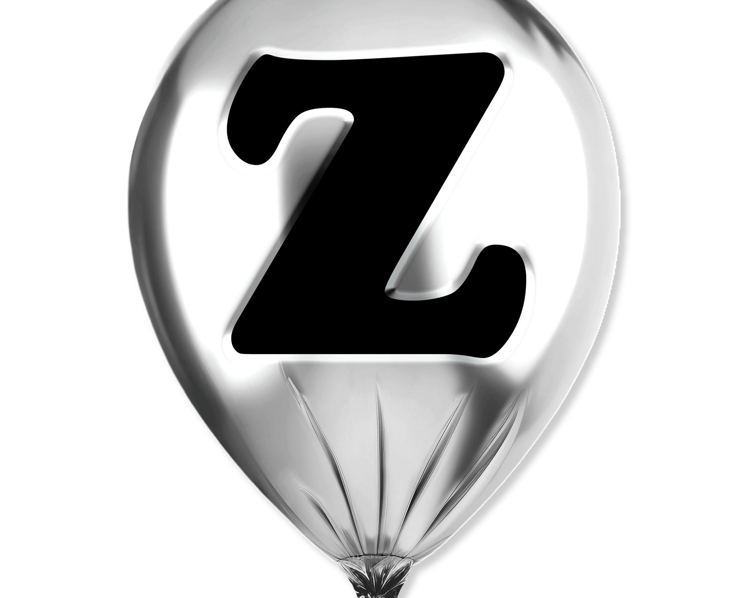 Silver Monogram Balloon