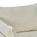 Oversized Chaise Lounge Chair with Ottoman and Storage in Beige