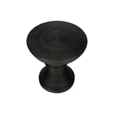Round Accent Table, Indoor Outdoor - Black