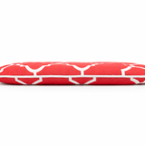 Outdoor Chair Cushions with Straps - Set of 4, Plaid Red