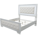 3 Piece Bedroom Set, Bed With LED Lights And 2 Nightstands