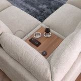 Celine - Fabric Corner Sectional Sofa With Right-Facing Chaise, Cupholders, And Charging Ports