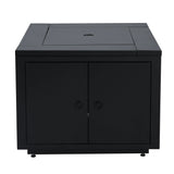 30inch Square  Steel Fire Pit Table, in Black,40000BTU