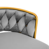 Modern Low Back Upholstered Counter Height Bar Stools (Set of 2)