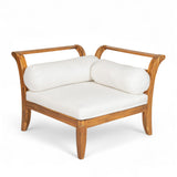 6 Piece Acacia Wood Outdoor Modular Sectional with Daybed and Tea Table