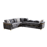 Reversible Sectional Sofa with Spacious L-Shaped Design - Beige or Dark Gray
