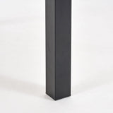 Rectangular Outdoor Dining Table Tabletop With Iron Legs - Black