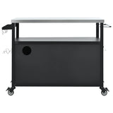 K&K 54.5" Outdoor Kitchen Island with Stainless Steel Tabletop