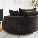 55''L Chenille Foam Single Swivel Chair