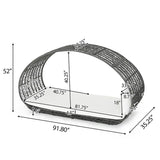 Abigal Outdoor Wicker Daybed With Cushion