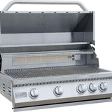 KoKoMo 7' Outdoor Kitchen Island with Grill – Built-In 32” Grill + Fridge