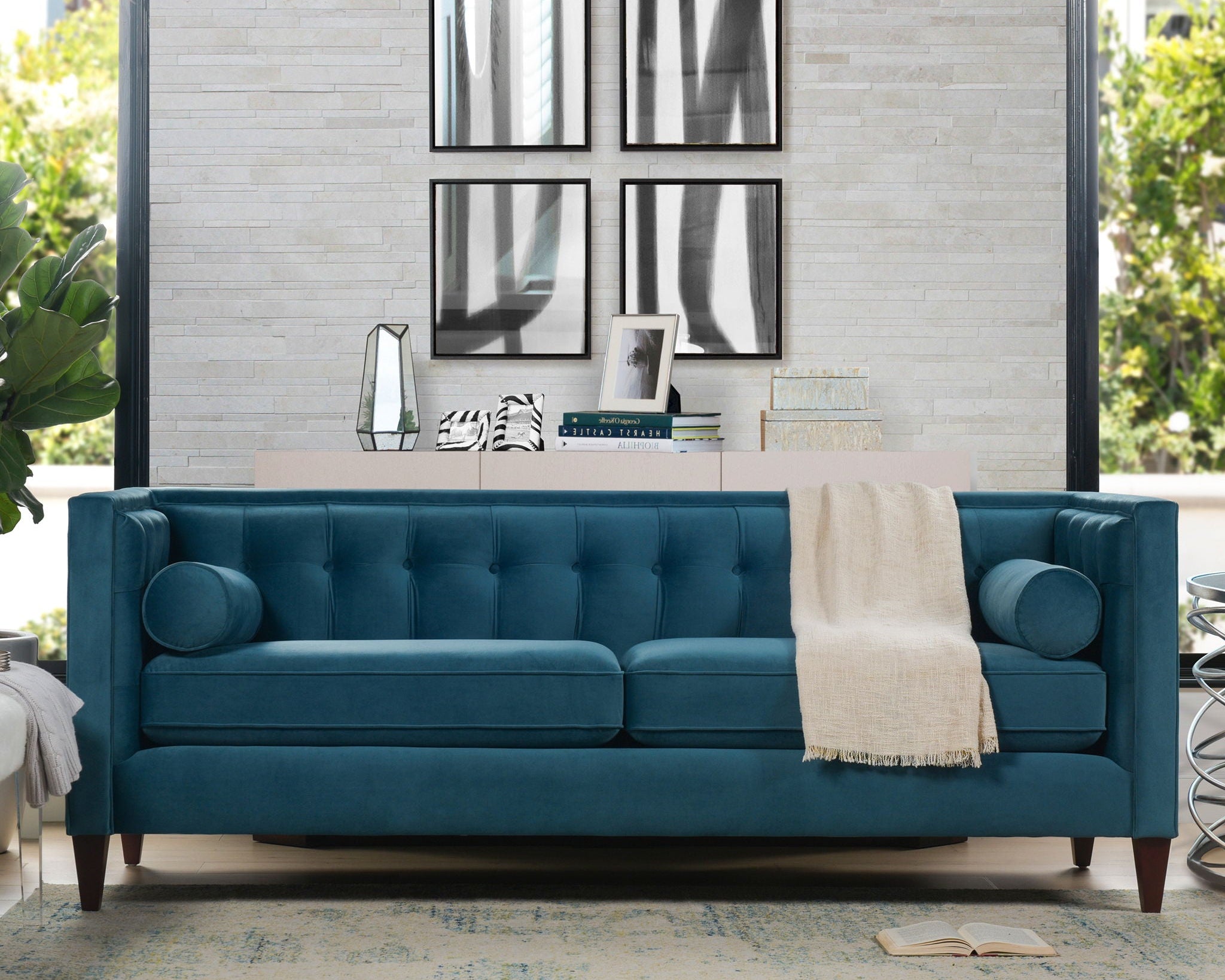 Jack - Modern Tuxedo Tufted Sofa
