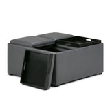 Avalon - Square Coffee Table, Storage Ottoman