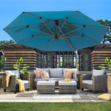 Round Cantilever Umbrella with Center Pole, Lake