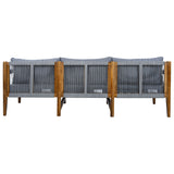 3 Piece Outdoor Sectional Sofa Set