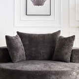 55''L Chenille Foam Single Swivel Chair