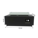 Modern Steel Outdoor Fire Pit Table with Lid