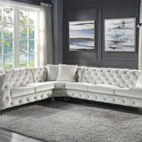 Atronia Sectional Sofa With 4 Pillows - Beige