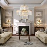 20' Modern Crystal Chandelier with Gold Finish