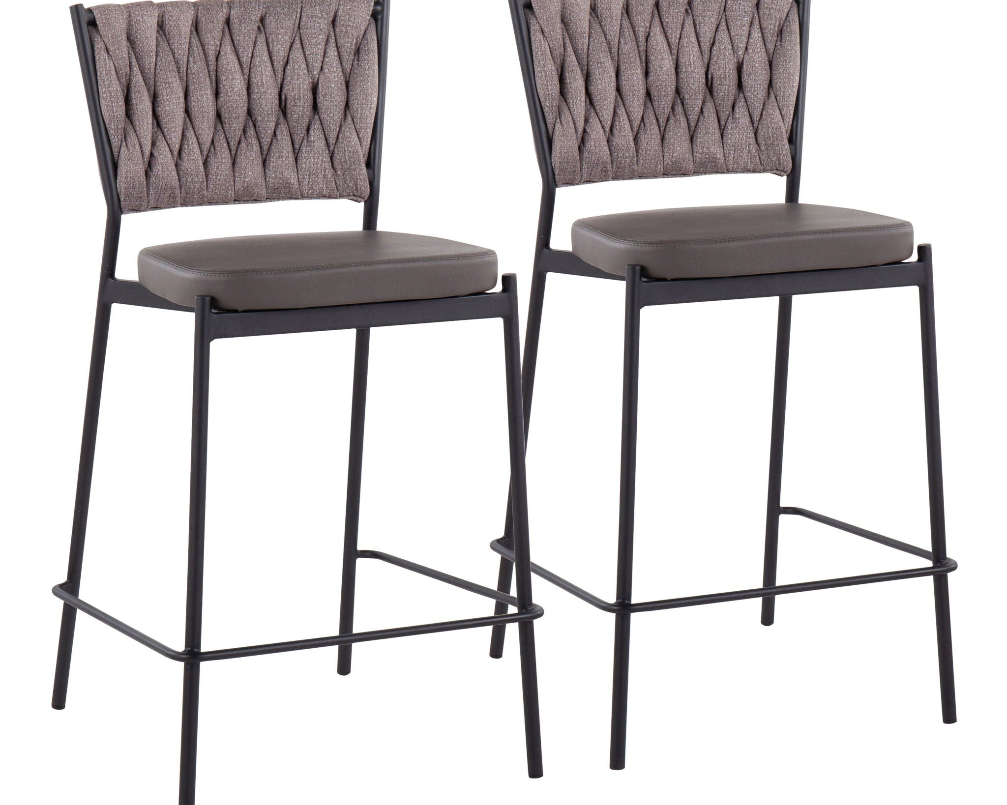 Tania - Braided Contemporary Counter Stool (Set of 2)