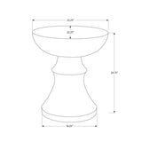Round Accent Table, Indoor Outdoor - Black