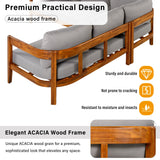 U_Style Acacia Solid Wood Patio Furniture Set