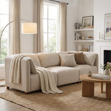 Aura 96 in. 3-Piece Boucle Modular Sectional Sofa