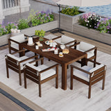 TREXM 7-Piece Patio Dining Table Set for 6