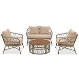 GO Bohemia-Inspired 4-Person Outdoor Seating Group With Removable Cushions