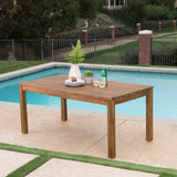 Extendable Acacia Wood Outdoor Dining Table
